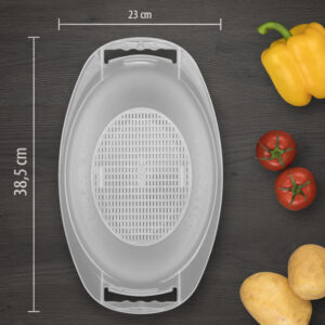 Oval Slicing Bowl with Collection Tray for Borner V5 Powerline Slicer - Image 6