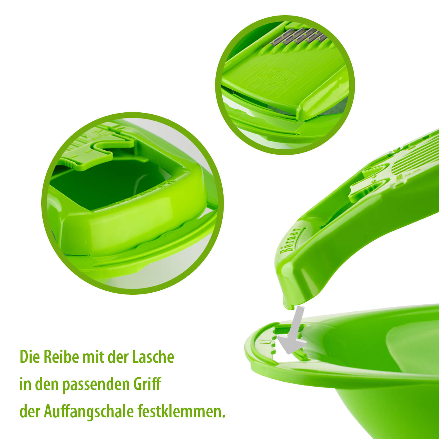 Овална ваничка за ренде Бьорнер V5 - Зелен