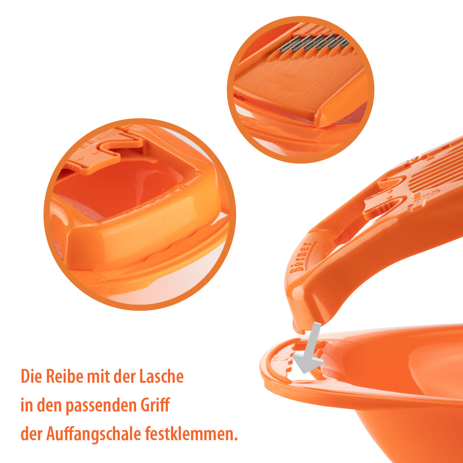 Овална ваничка за ренде Бьорнер V5 - Оранжев