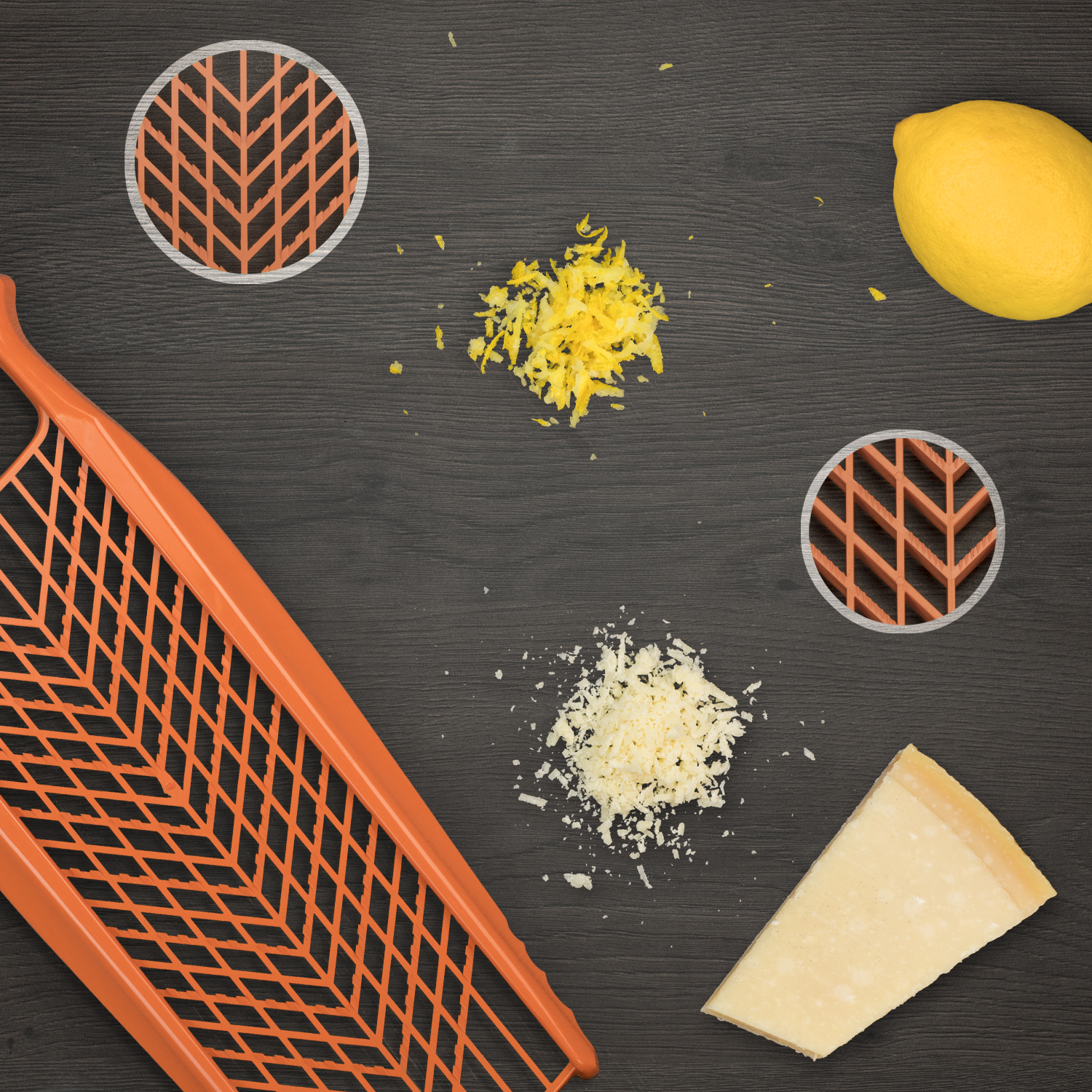 Кухненско ренде за сирене Бьорнер Grater PowerLine комплект с предпазител - Оранжев