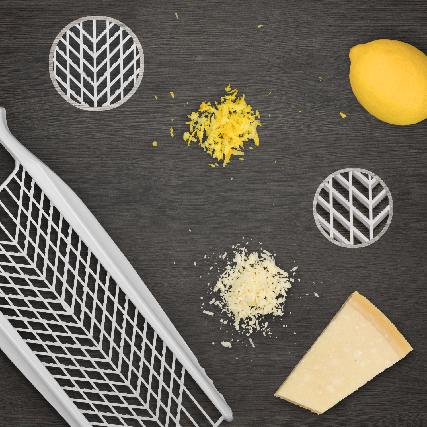 Кухненско ренде за сирене Бьорнер Grater PowerLine комплект с предпазител - Бял