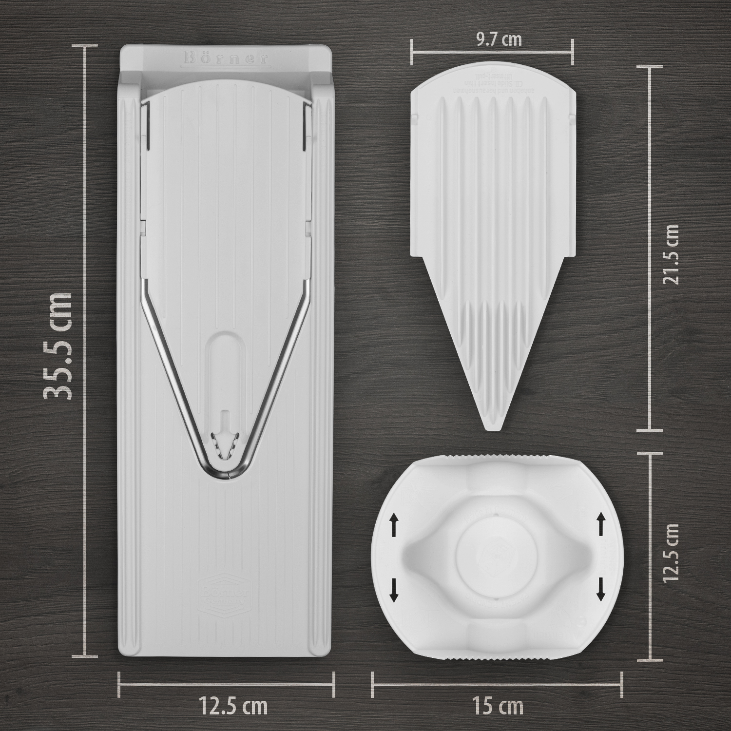 Ренде Borner Slicer V3 TrendLine Основен комплект с ваничка - Бял