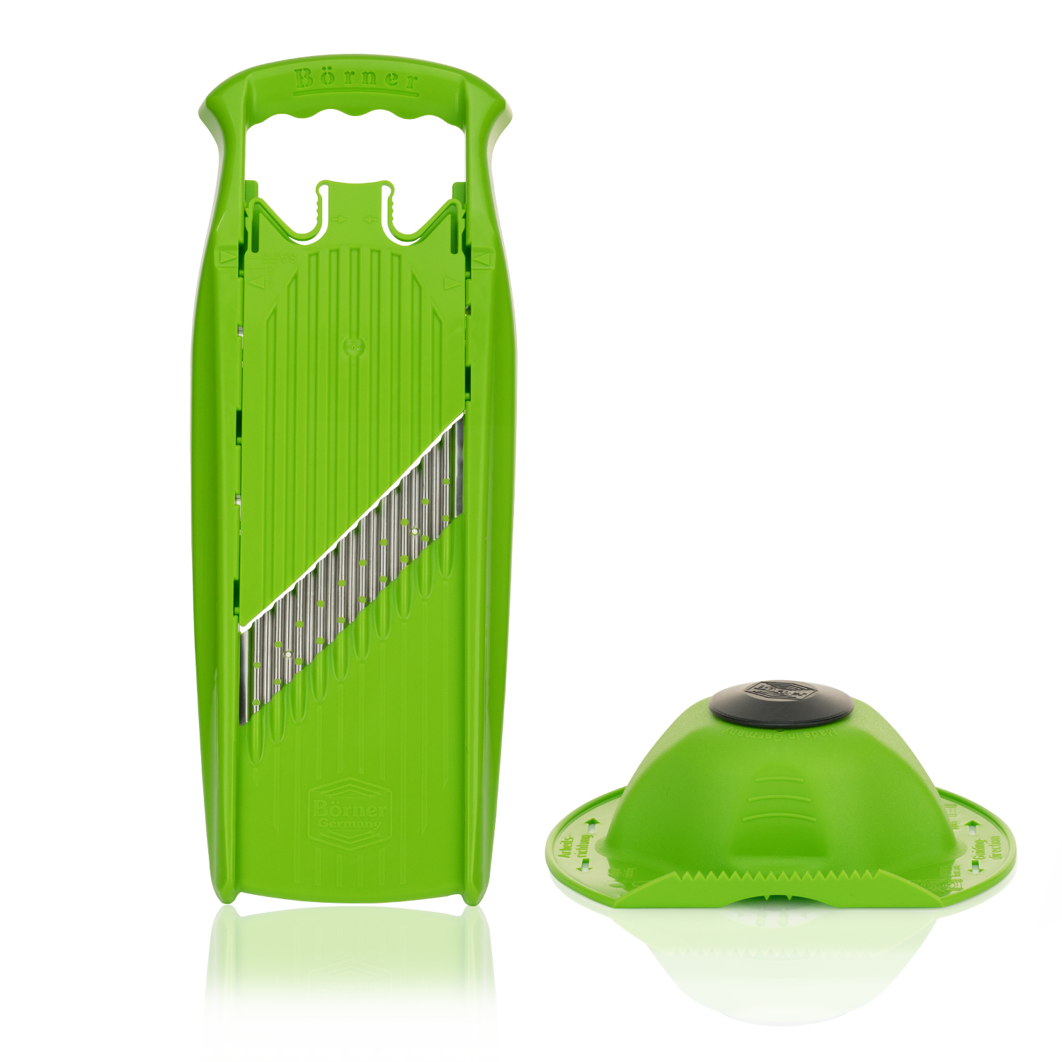 Вълнообразно ренде Бьорнер Powerline комплект с предпазител - Зелен