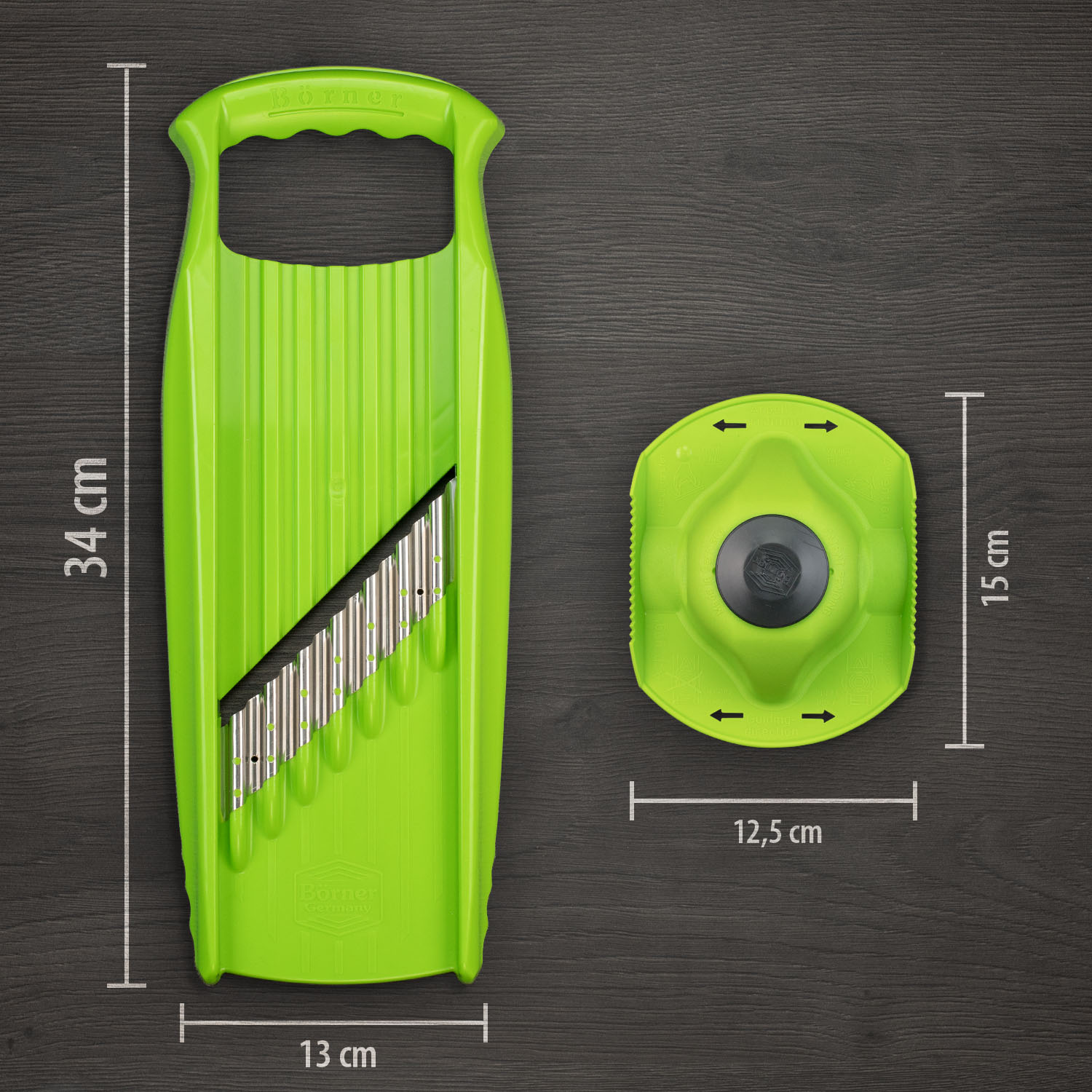 Вълнообразно ренде Бьорнер Powerline XXL компплект с предпазител - Зелен