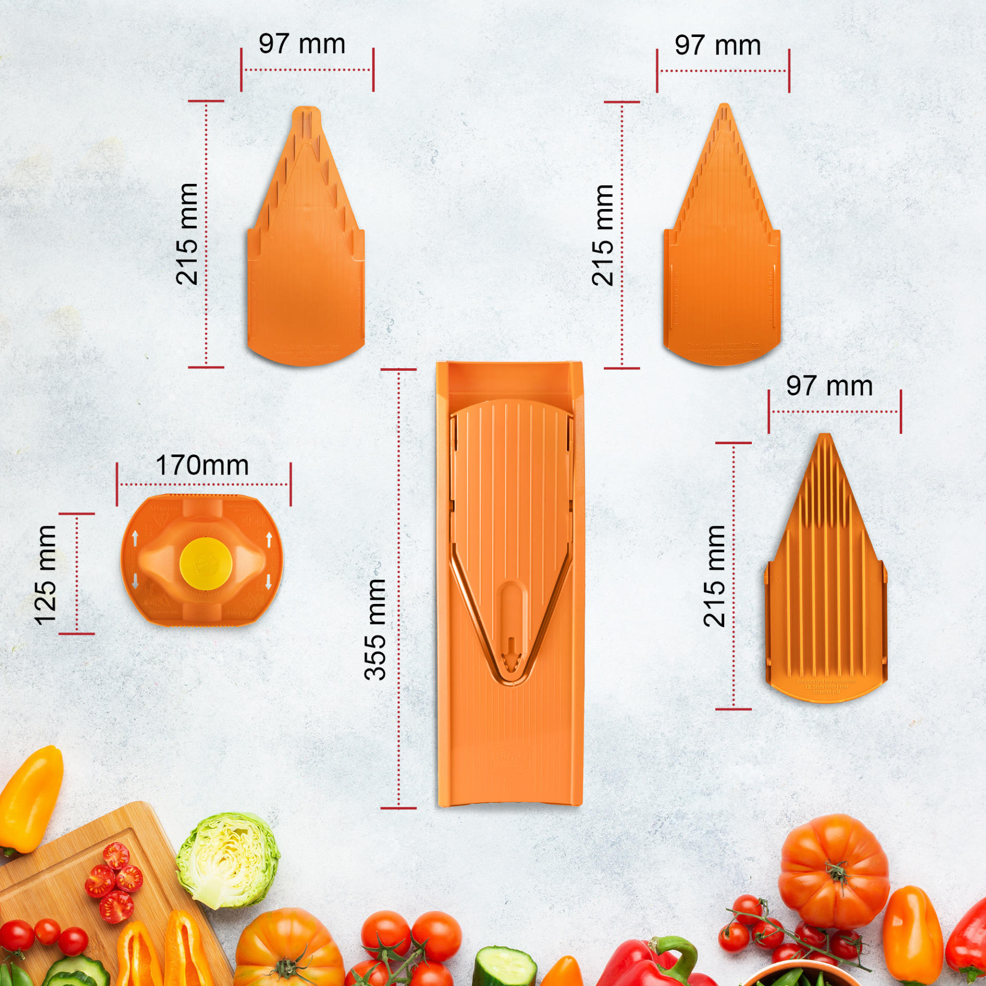 Кухненско ренде Бьорнер Slicer V1 ClassicLine Стартов комплект - Оранжев