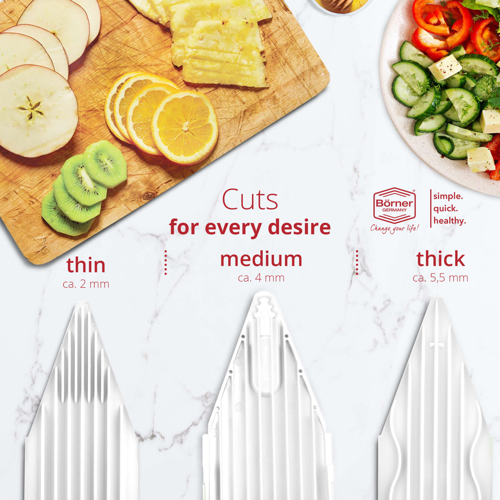Кухненско ренде Бьорнер Slicer V3 TrendLine основен комплект - Бял