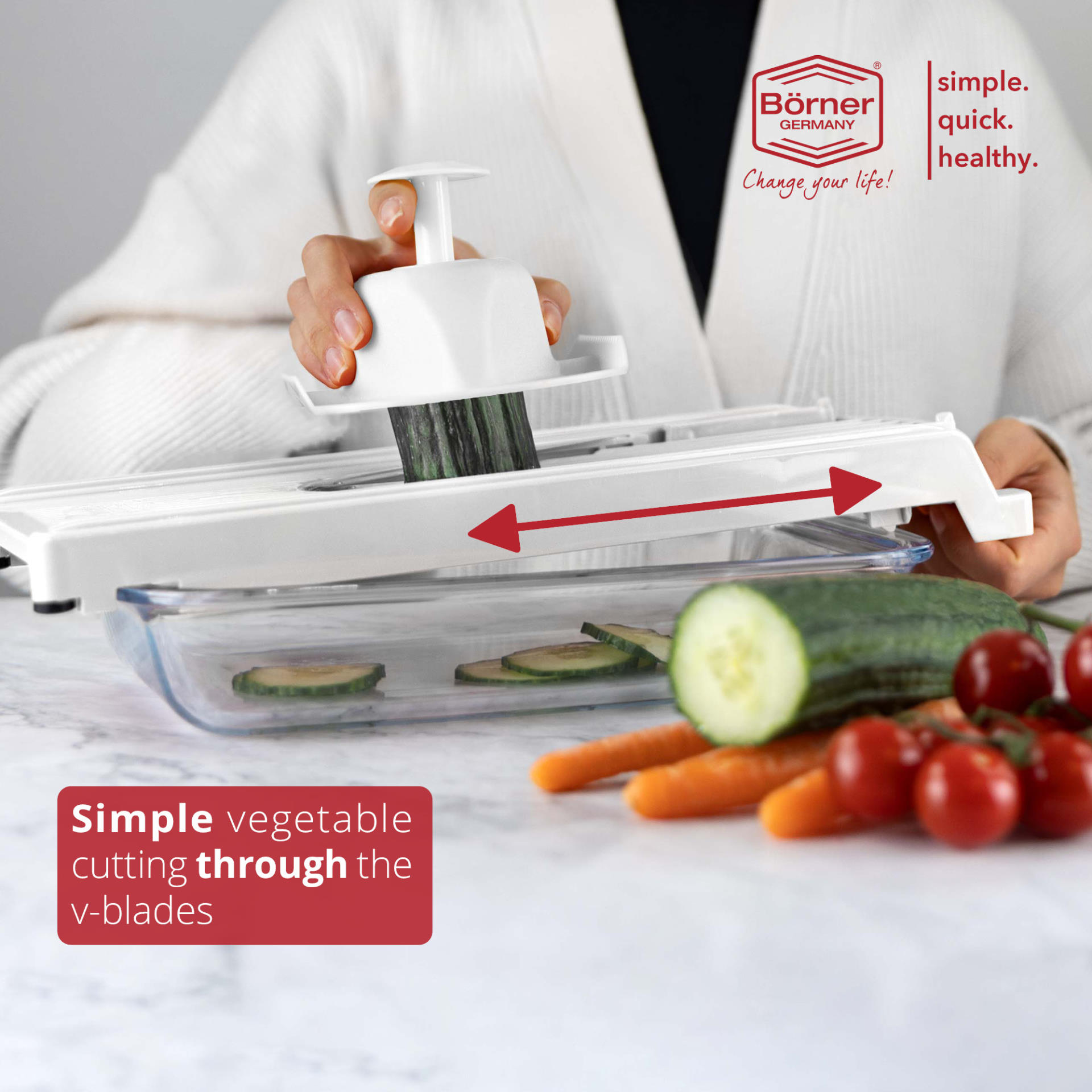 Кухненско ренде Бьорнер Slicer V3 TrendLine основен комплект - Бял
