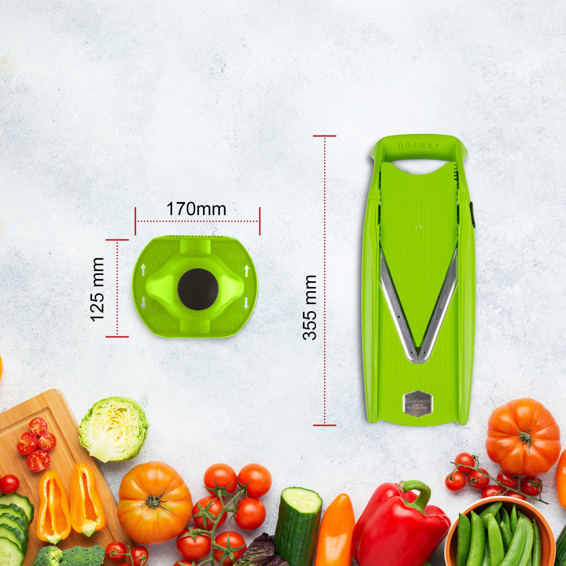 Кухненско ренде Бьорнер V5 PowerLine основен комплект - Зелен